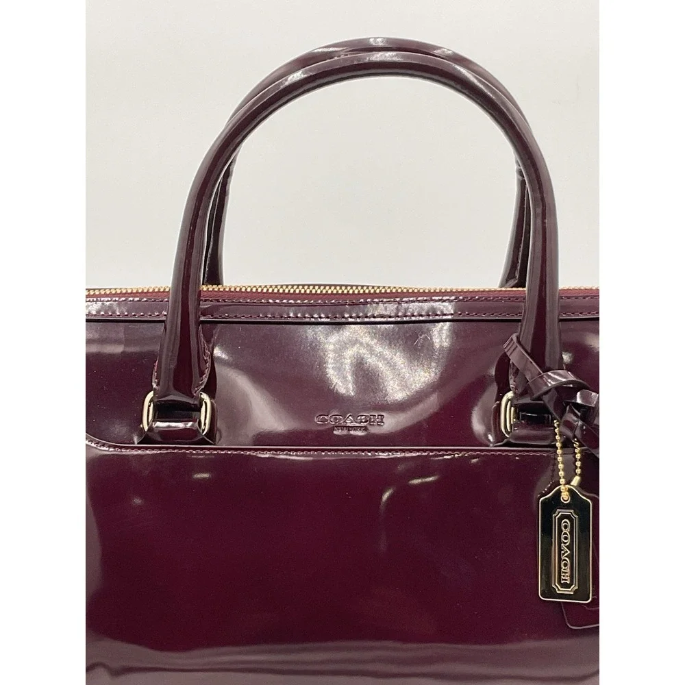 Coach Legacy Haley Satchel Tassel Wine Color Satchel Quiet Luxury Purse
